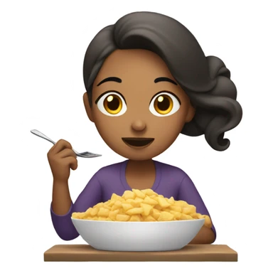 Mujer comiendo  sticker