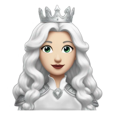 Thicc white queen sticker