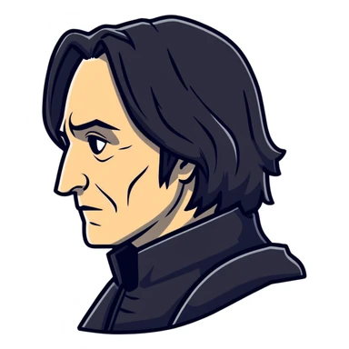 sad Severus Snape side view with tear sticker