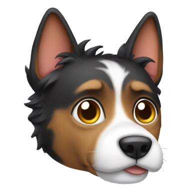 Dog with cat ears sticker