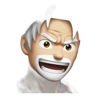 Luffy gear 5 white hair sticker