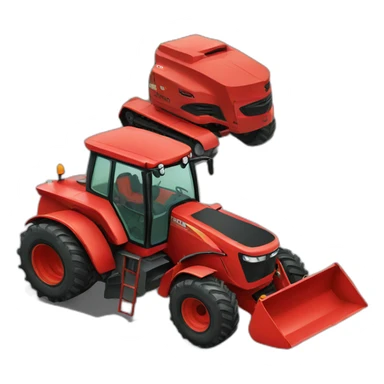 red tracktor sticker