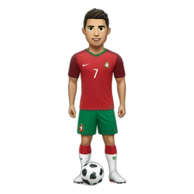 Cristiano Ronaldo with portugal shirt sticker