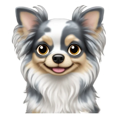Blue merle chihuahua long hair  sticker