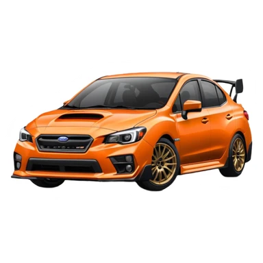 Subaru Impreza WRX best view orange and black color sticker