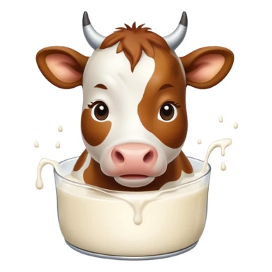 cow in a milk sticker