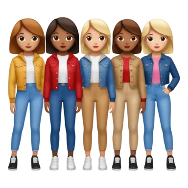 Girls in trendy outfits sticker