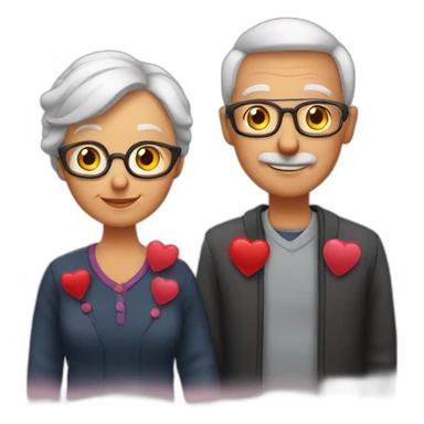 Grandparents in Day St Valentines  sticker