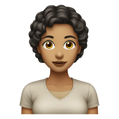 Latina, make her eyes a darker brown sticker