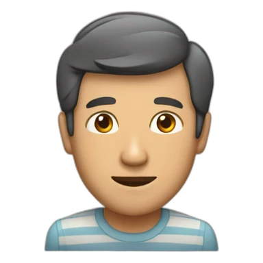 Hombre con dos rayas en la ceja sticker