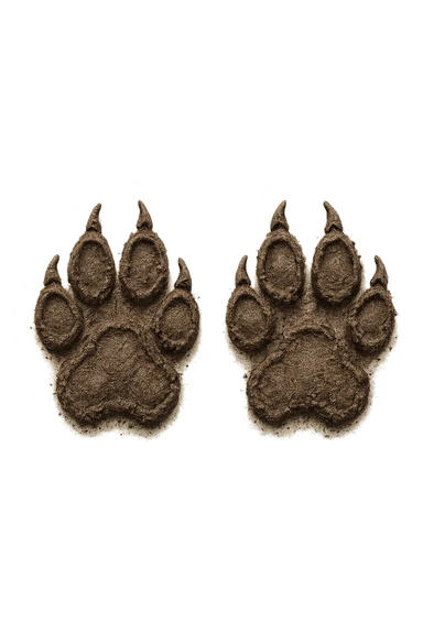 FECI DI ANIMALE A PALLINI VISTE DALL'ALTO, iperrealistico 4k, ISOLATA SU SFONDO BIANCO sticker