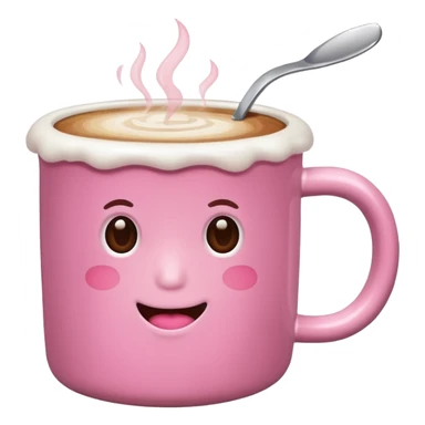 pink coffee sticker