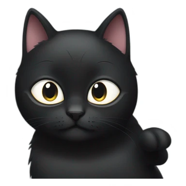 A black cat whos perfect with another black cat whos smaller and chubby sticker