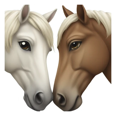 Two Horses kiss sticker