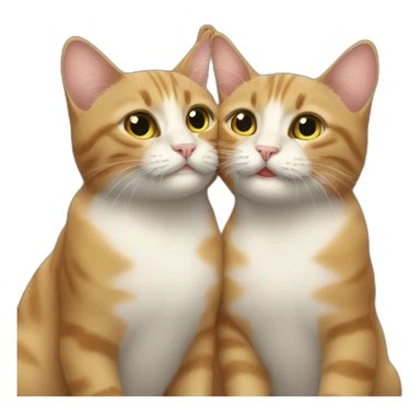 Two cats kissing sticker