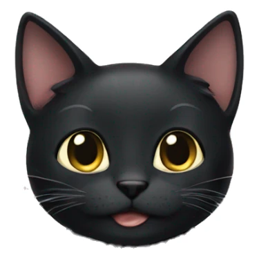 Black cat purring sticker