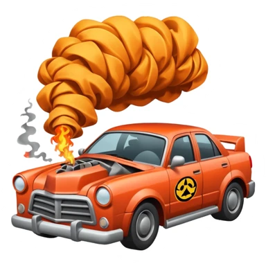 a car crashing sticker