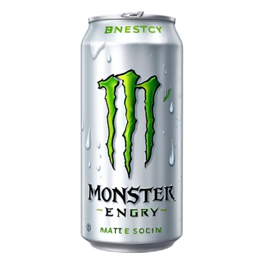 White Monster energy drink sticker