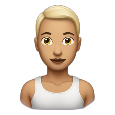 Personne sans cheveux avec tatouages sticker