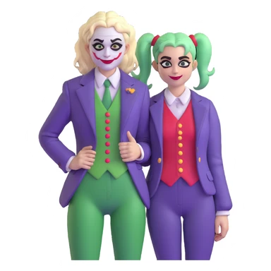 the Joker and Harley Quinn together sticker