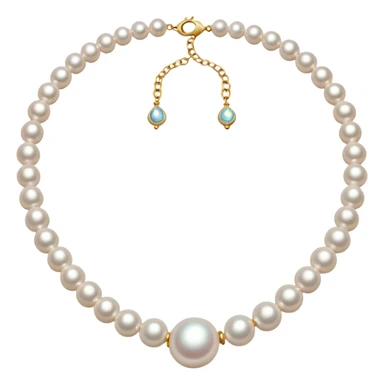 fancy pearl necklace sticker