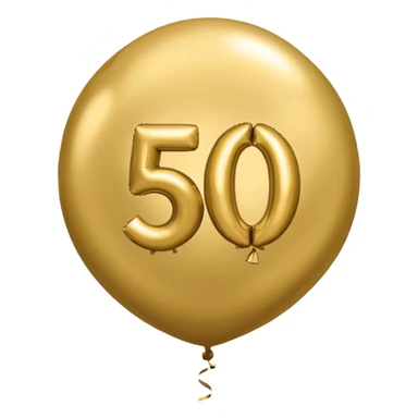 50th birthday balloon sticker