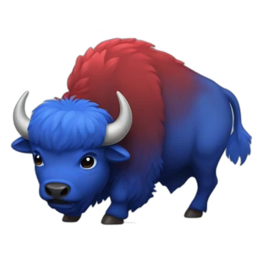 Red/Blue Bison 🦬 sticker