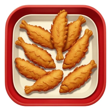 chicken tenders in a red tray sticker