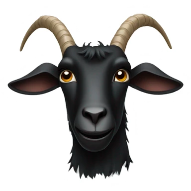 sideways black goat sticker