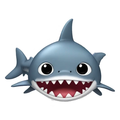 Shark with a rainbow Afro wig  sticker