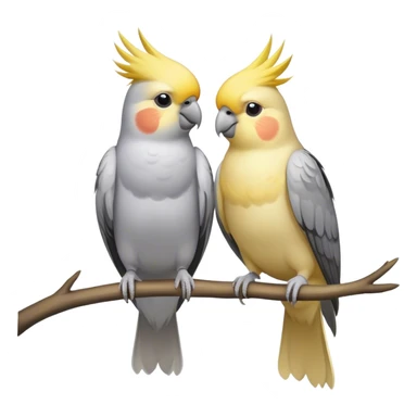 two cockatiels sticker