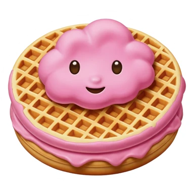 pink dough waffle sticker