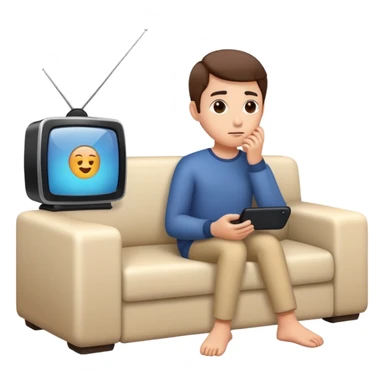 Watching TV sticker