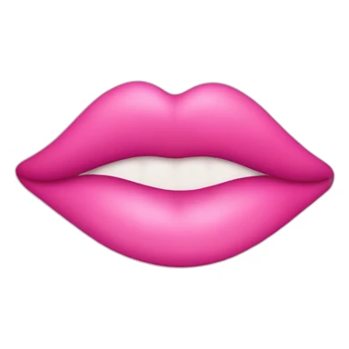 Pink kiss face sticker