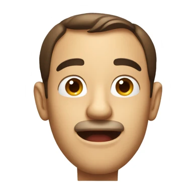 Smiling Italian man have a surprised sticker