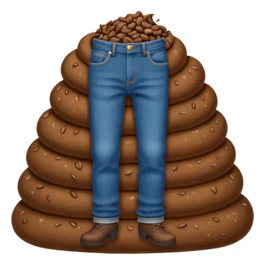 poop with jeans on sticker