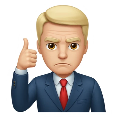 boss giving a thumbs down sticker