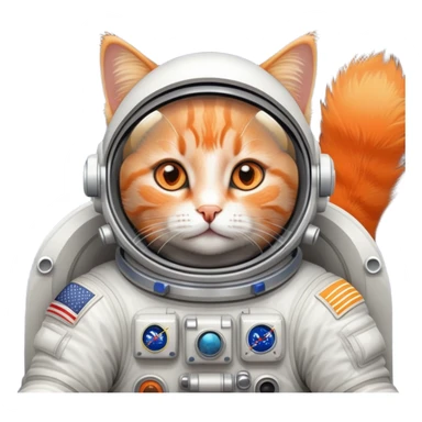 Russian Cat astronaut in space sticker