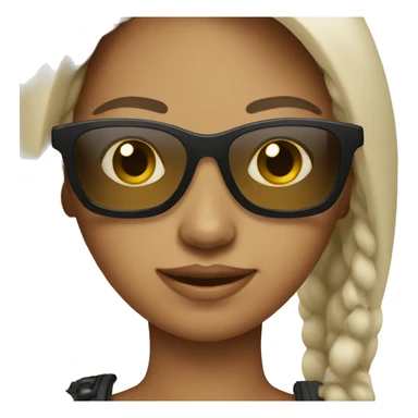 A girl with sunglasses  sticker