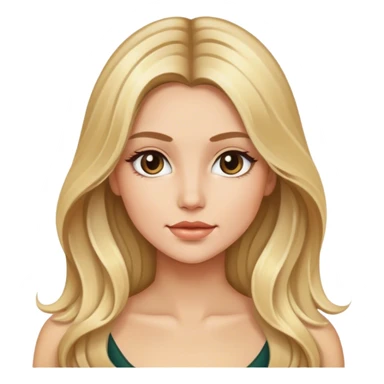 Blonde balayage long hair women sticker