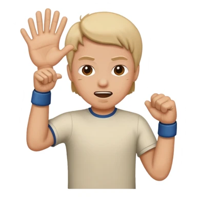 L emoticon deve  tirare uno schiaffo al rovescio  sticker