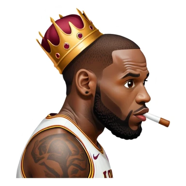 LeBron James kiss LeBron James sticker