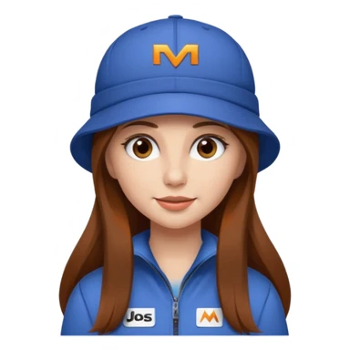 dziewczyna w długich brązowych włosach z czapką mclarena f1 sticker