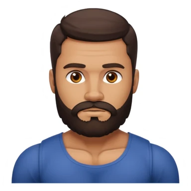 muscular bearded man sticker