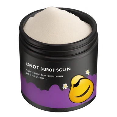 body scrub pot with label sticker