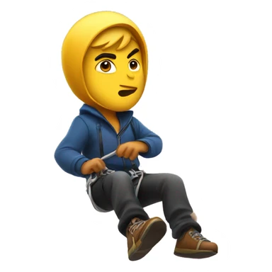 bad boy on the zipline  sticker