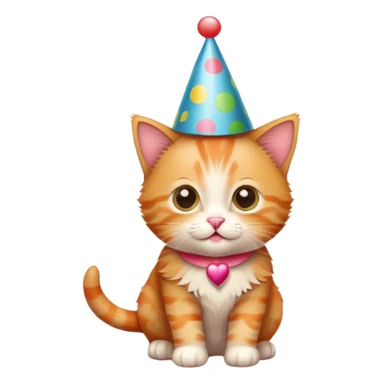 Ginger kitten birthday sticker