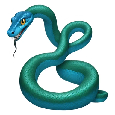 Blue viper snake sticker