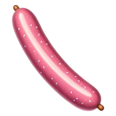 pink glittery sausage sticker