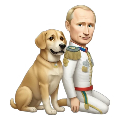 Putin with a dog sticker